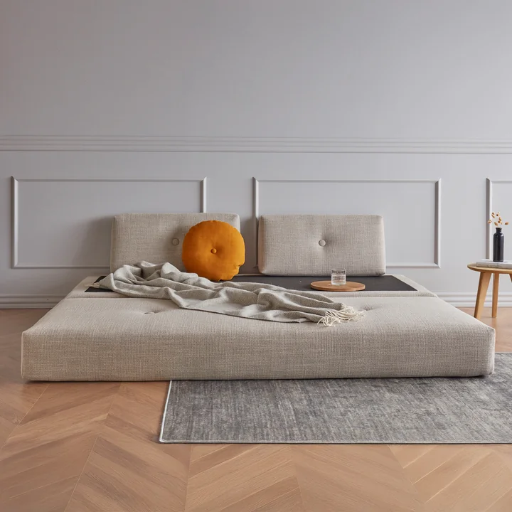 Innovation Living - Sigmund Drip Slaapbank, 200 x 84 cm, eiken / naturel (579 Kenya Gravel )