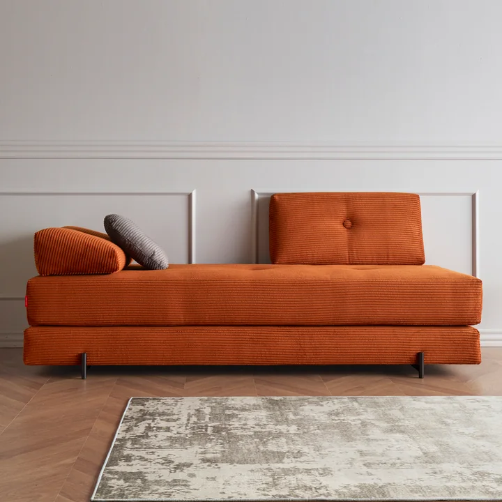 Innovation Living - Sigmund Indu slaapbank, 200 x 84 cm, burnt orange (595 Corduroy)