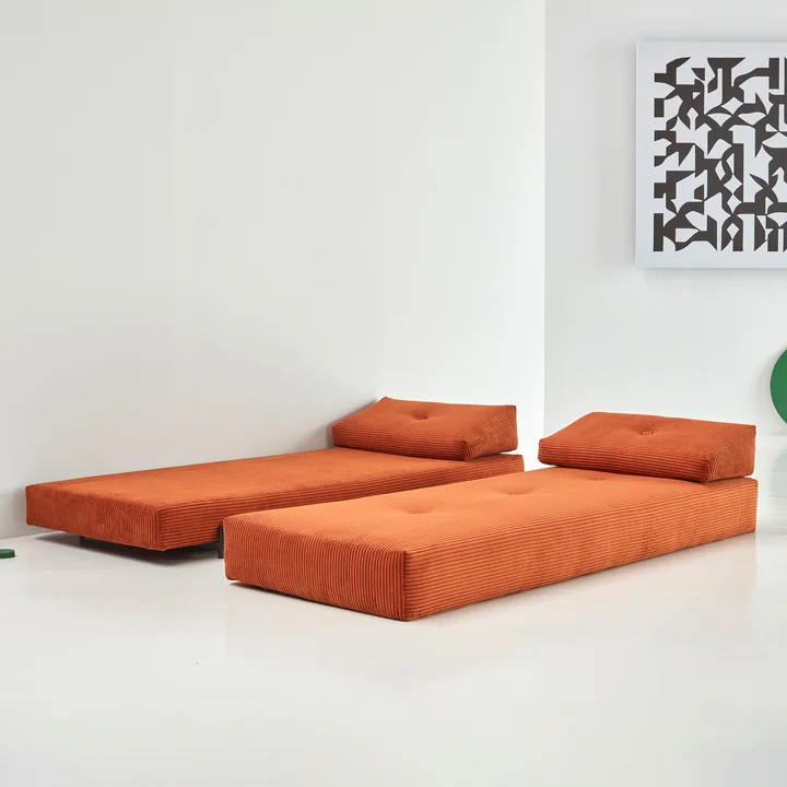 Innovation Living - Sigmund Indu slaapbank, 200 x 84 cm, burnt orange (595 Corduroy)