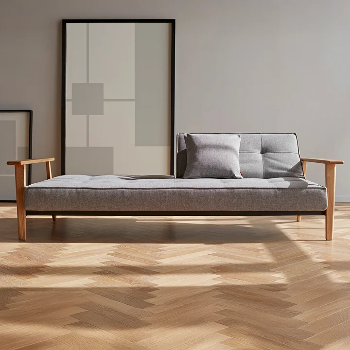 Innovation Living - Splitback Frej slaapbank, 232 x 99 cm, grijs (521 Mixed Dance )