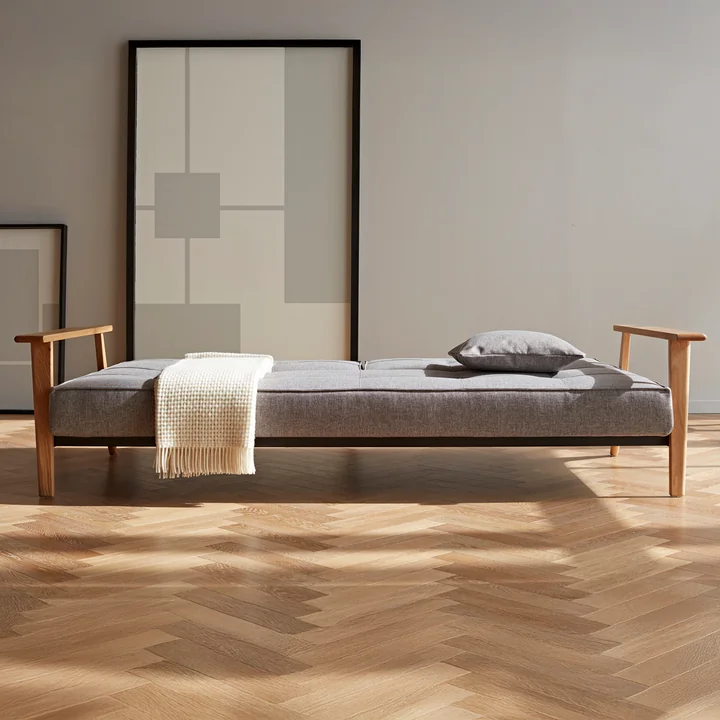 Innovation Living - Splitback Frej slaapbank, 232 x 99 cm, grijs (521 Mixed Dance )