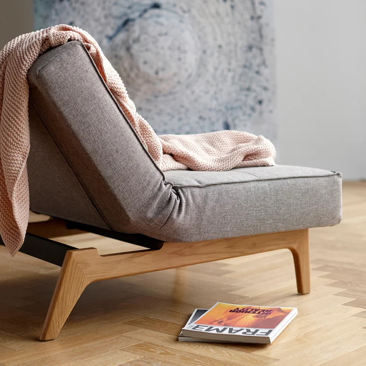 Innovation Living - Splitback Slaapbank, 210 x 96 cm, grijs (521 Mixed Dance )