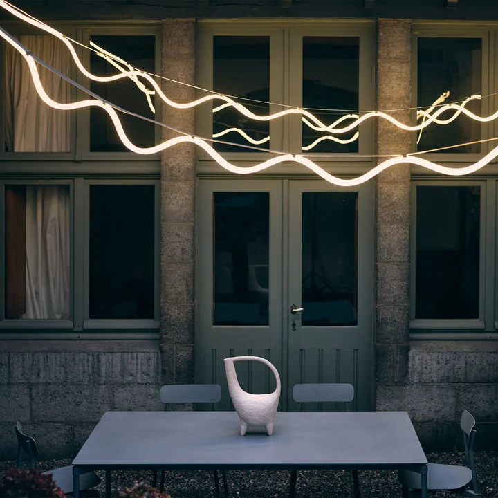 Petite Friture - Spline LED hanglamp, 450 cm, beige / blauw