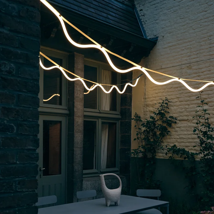 Petite Friture - Spline LED hanglamp, 450 cm, beige / blauw