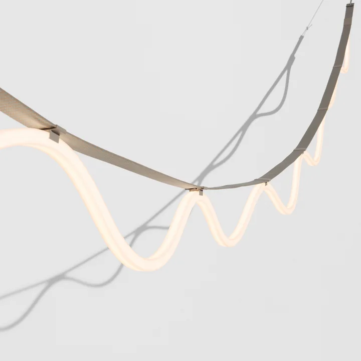 Petite Friture - Spline LED hanglamp, 450 cm, beige / blauw