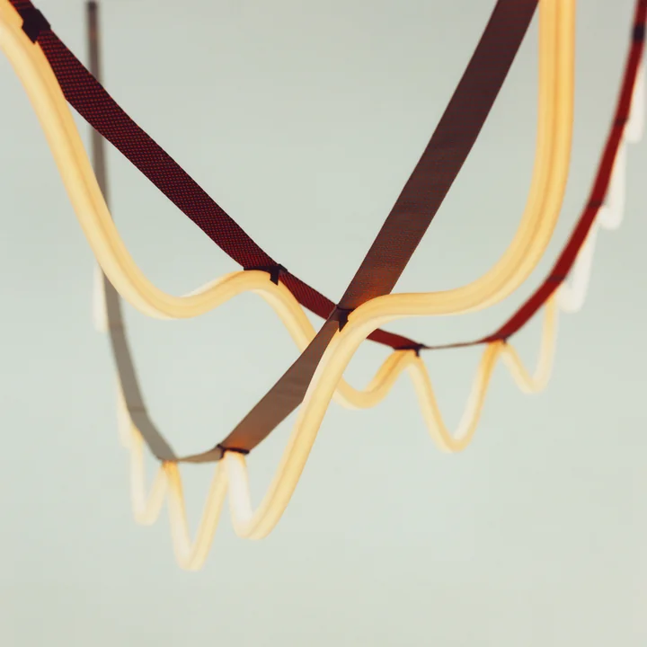 Petite Friture - Spline LED hanglamp, 450 cm, bruin/oranje