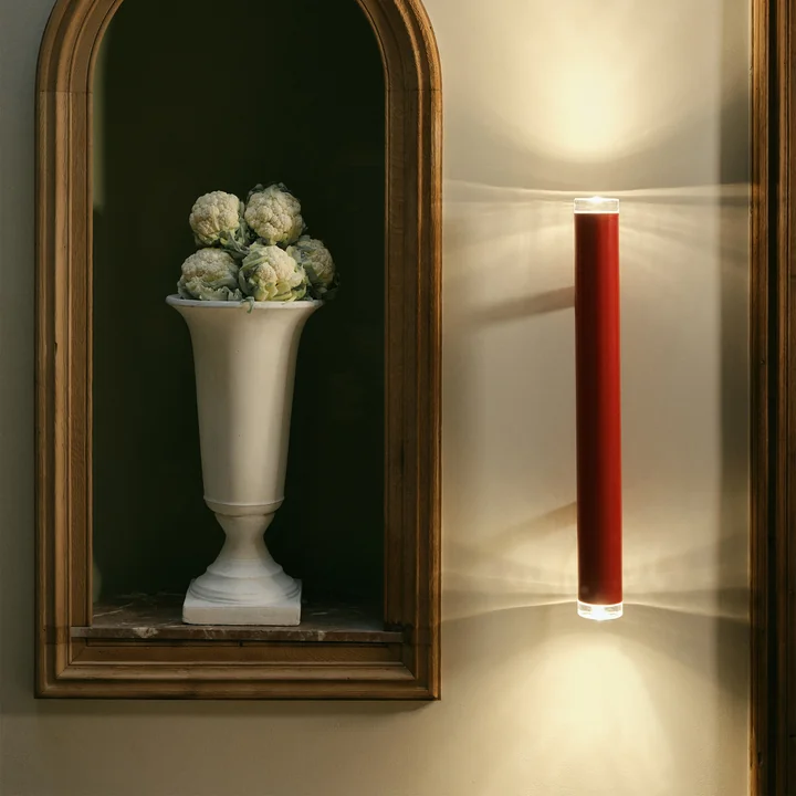 Petite Friture - Pyl LED wandlamp / plafondlamp, Large, 75 cm, rood