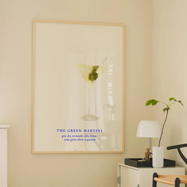 Paper Collective - The Green Martini Poster, 100 x 140 cm