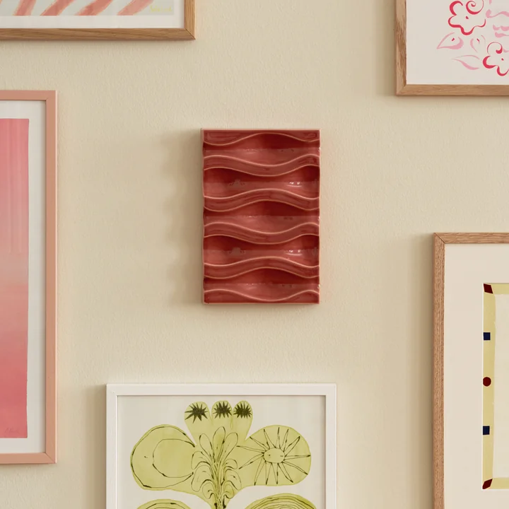 The Poster Club - Echo Relief 02 Wanddecoratie, rose red