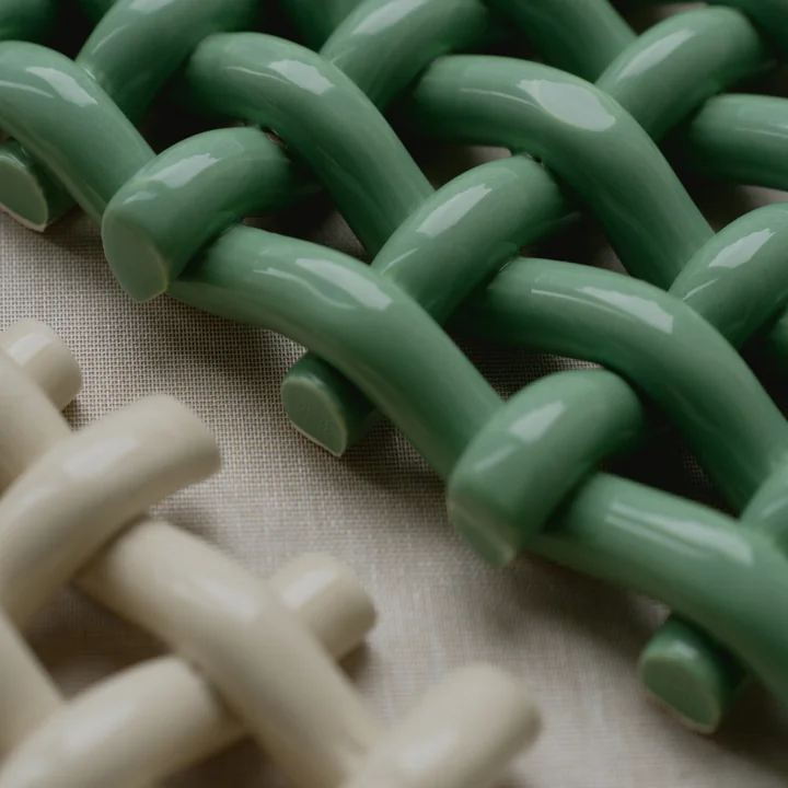 The Poster Club - Interlace 02 Wanddecoratie, zeegroen