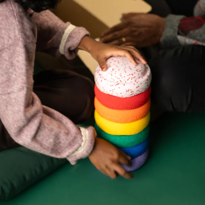 Stapelstein® - Original Mini, rainbow classic, blush special (set van 7)