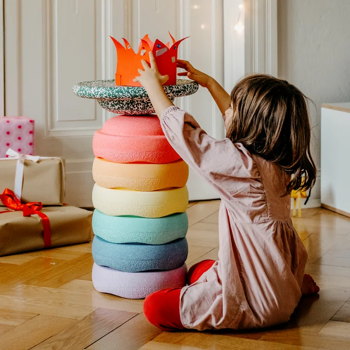 Stapelstein® - Rainbow Set pastel, blush special , veelkleurig (set van 7)