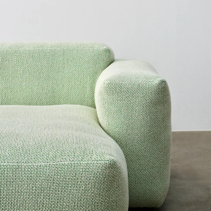 HAY - Mags Soft Sofa met lage armleuning, groen-wit (Tartaglia 989), detail