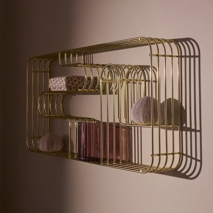 AYTM - Curva Wandplank rechthoekig, goud