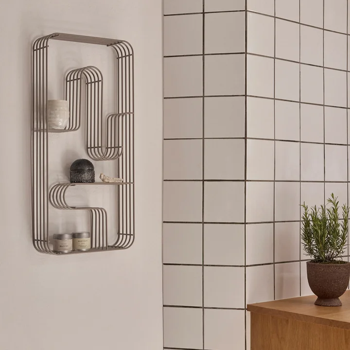 AYTM - Curva Wandplank rechthoekig, taupe