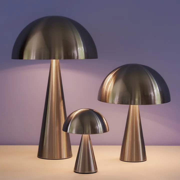 Mush oplaadbare tafellamp, zilver by Hübsch Interior