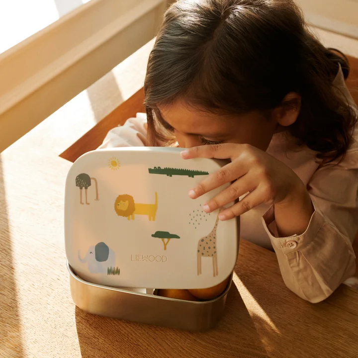LIEWOOD - Arthur lunchtrommel met deksel, safari, zandmix