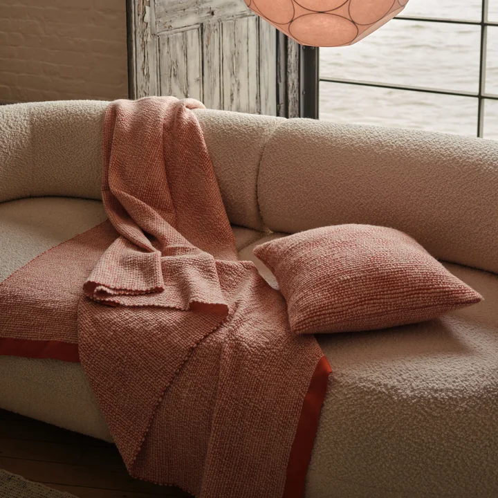 Tom Dixon - Draadkussen, 50 x 50 cm, oranje / wit