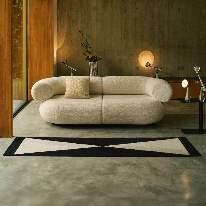 Tom Dixon - Wigvormige tapijtloper, 70 x 250 cm, zwart