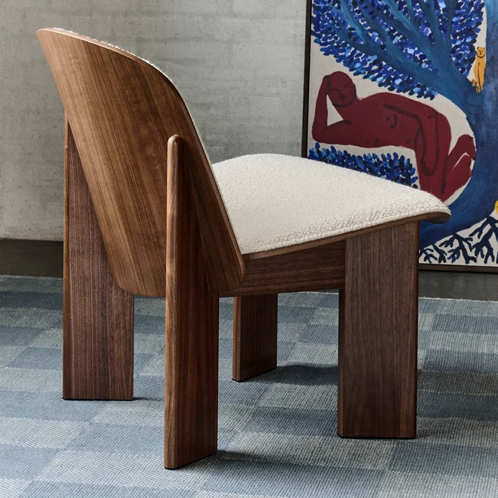 HAY - Chisel Lounge Chair, walnoot / crème (Volume 01)