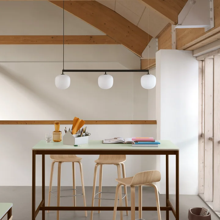 Muuto - Rime Rail Hanglamp, Ø 18 cm, zwart