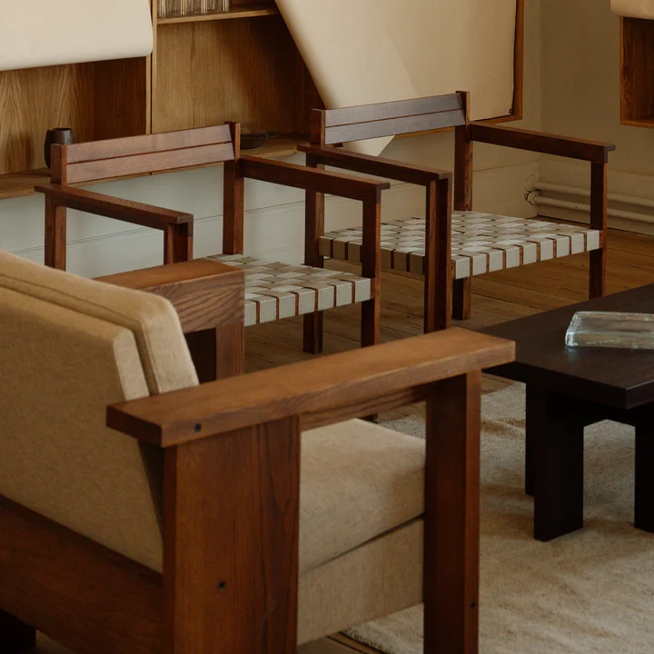 Frama - Symmetrie fauteuil, essen honing / haver