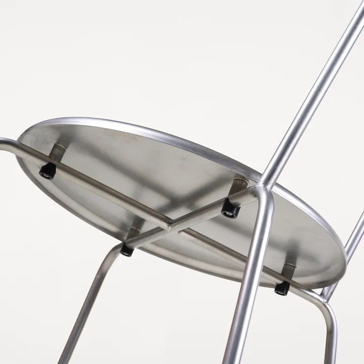 Frama - Petit Rond stoel, geborsteld roestvrij staal