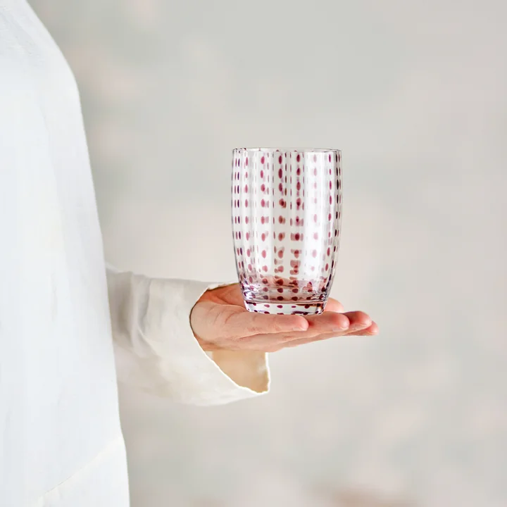 Bloomingville - Brinley drinkglazen, bruin (set van 4) 82072203