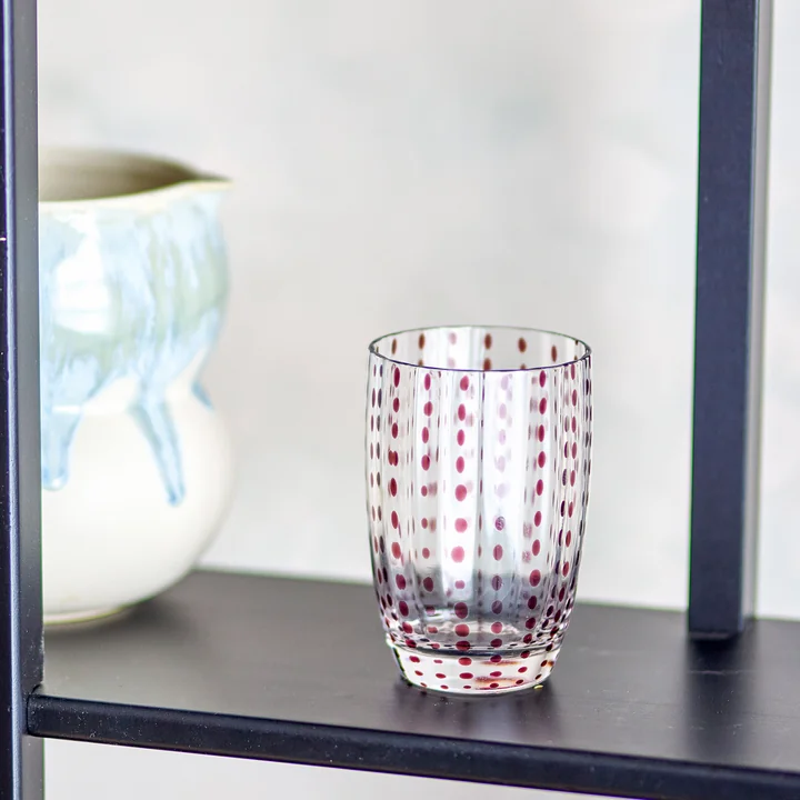 Bloomingville - Brinley drinkglazen, bruin (set van 4) 82072203