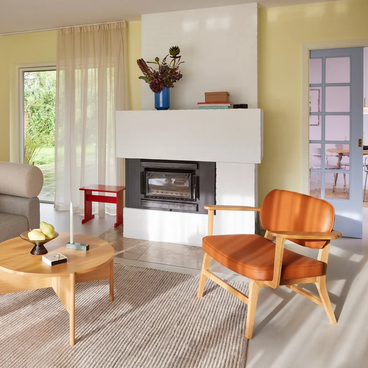 Hübsch Interior - Haze loungestoel, natuurlijk eiken / bruin