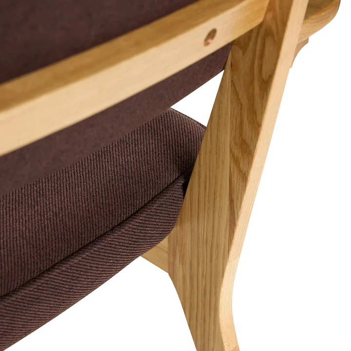 Hübsch Interior - Haze loungestoel, natuurlijk eiken / donkerbruin