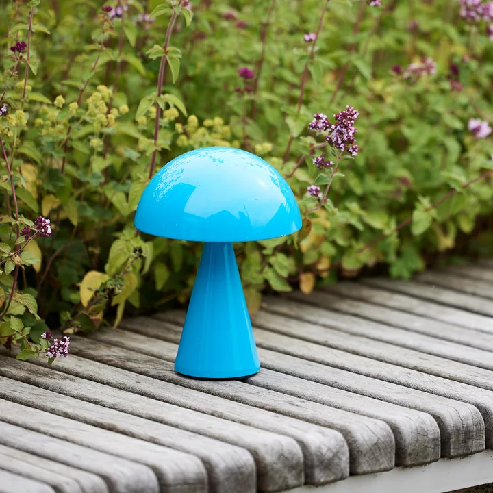 Hübsch Interior - Mush oplaadbare tafellamp, mini, blauw