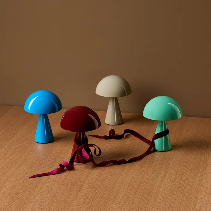 Hübsch Interior - Mush oplaadbare tafellamp, mini, blauw