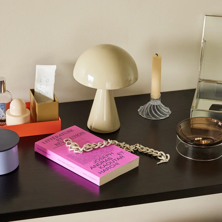 Hübsch Interior - Mush oplaadbare tafellamp, mini, zand