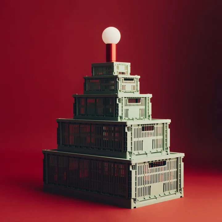 HAY - Colour Crate Mand Familie saliegroen