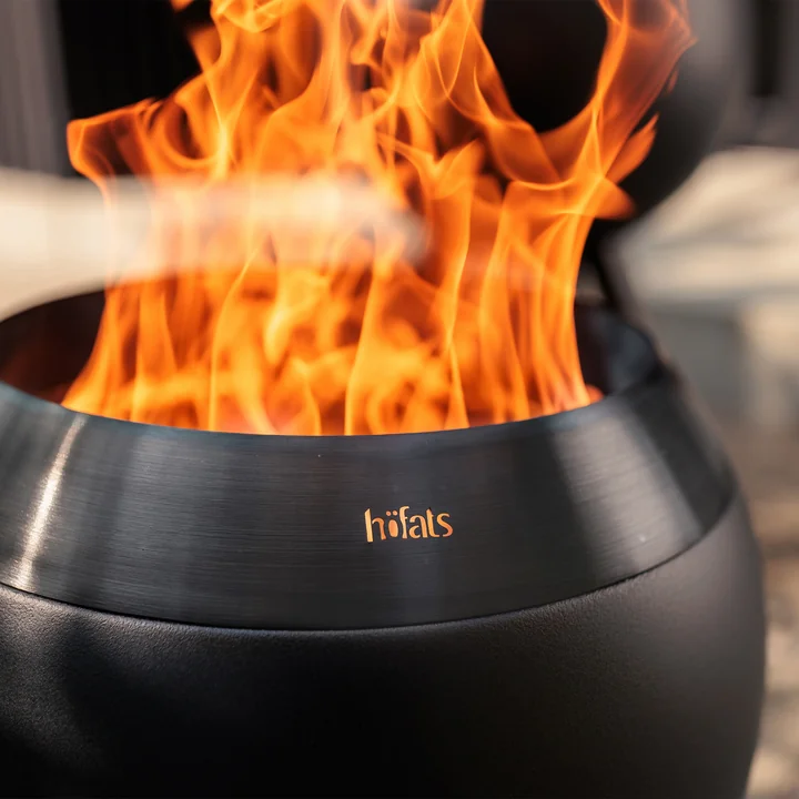 höfats - Moon 45 Plancha grillset laag, geheel zwart