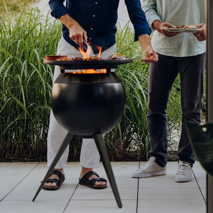 höfats - Moon 45 Plancha-grill hoog, helemaal zwart