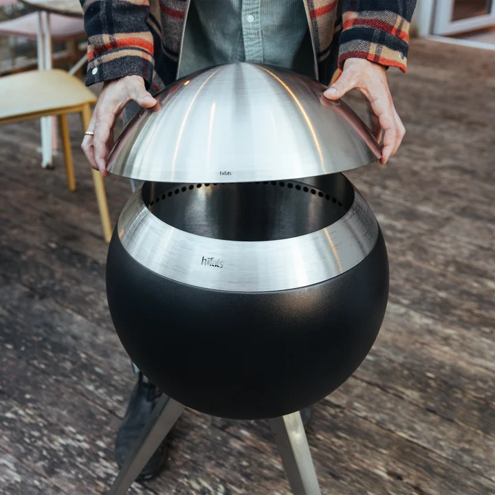 höfats - Moon 45 Deksel, geborsteld roestvrij staal