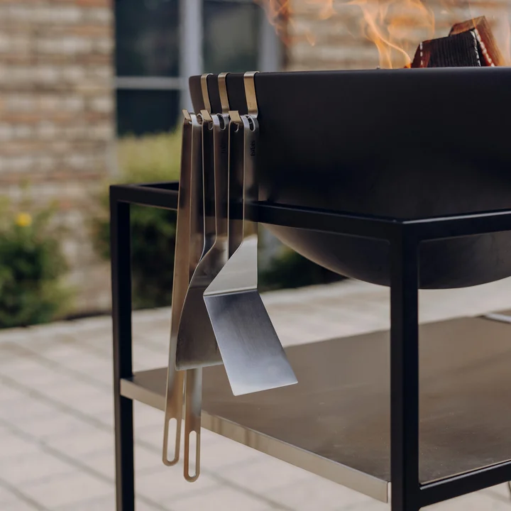 höfats - Barbecue bestekset (3-delig), roestvrij staal