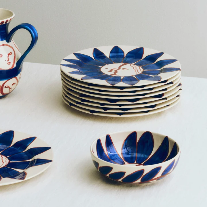 HAY - La Pittura Schaal Ø 18 cm, diepblauwe bloem