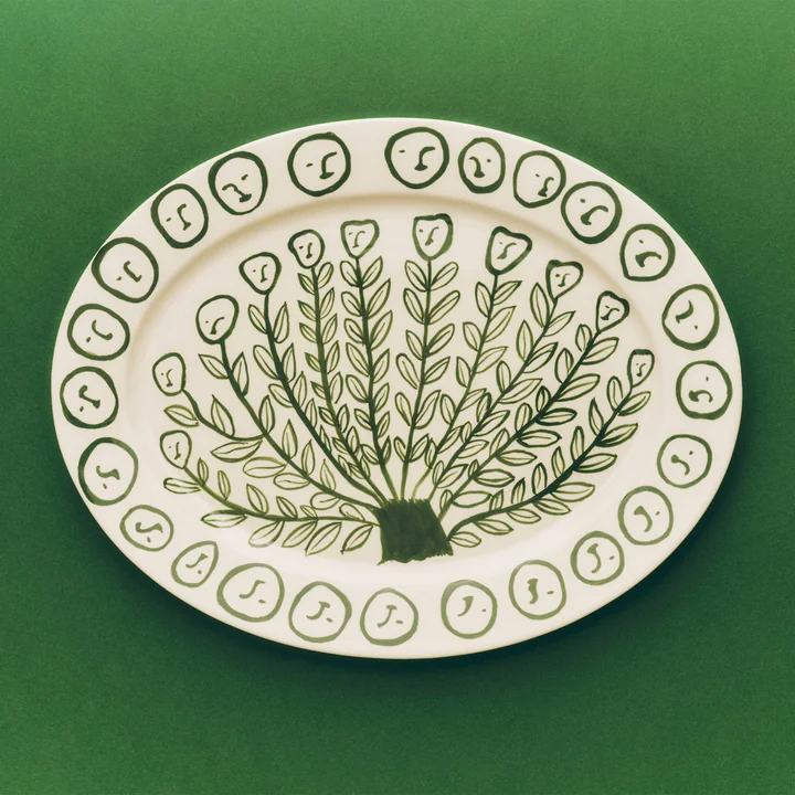 HAY - La Pittura Schaal, ovaal, olijfgaard