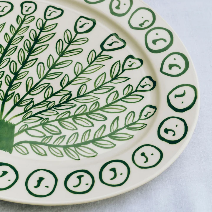 HAY - La Pittura Schaal, ovaal, olijfgaard