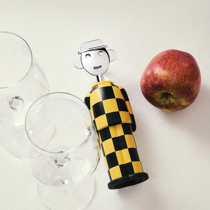 Alessi - Kurkentrekker Alessandro M . Giallo e Nero, geel / zwart