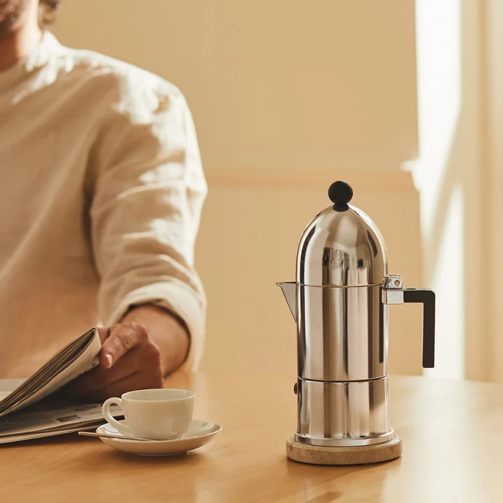 A di Alessi - La Cupola Espressomachine 9095, inductie, 30 cl, zwart