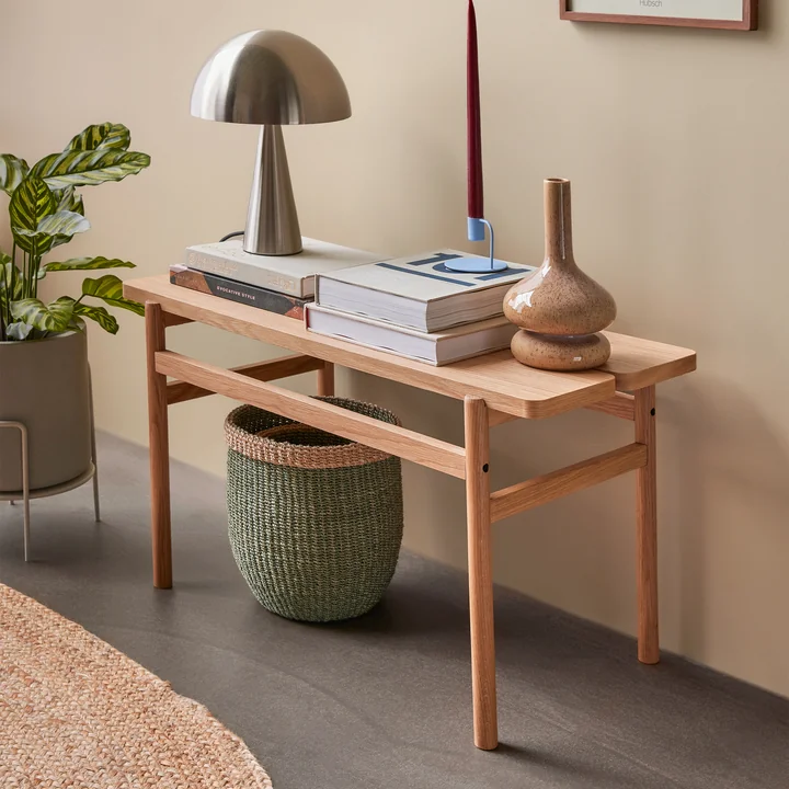 Hübsch Interior - Align Bank, L 85 cm, eiken natuur