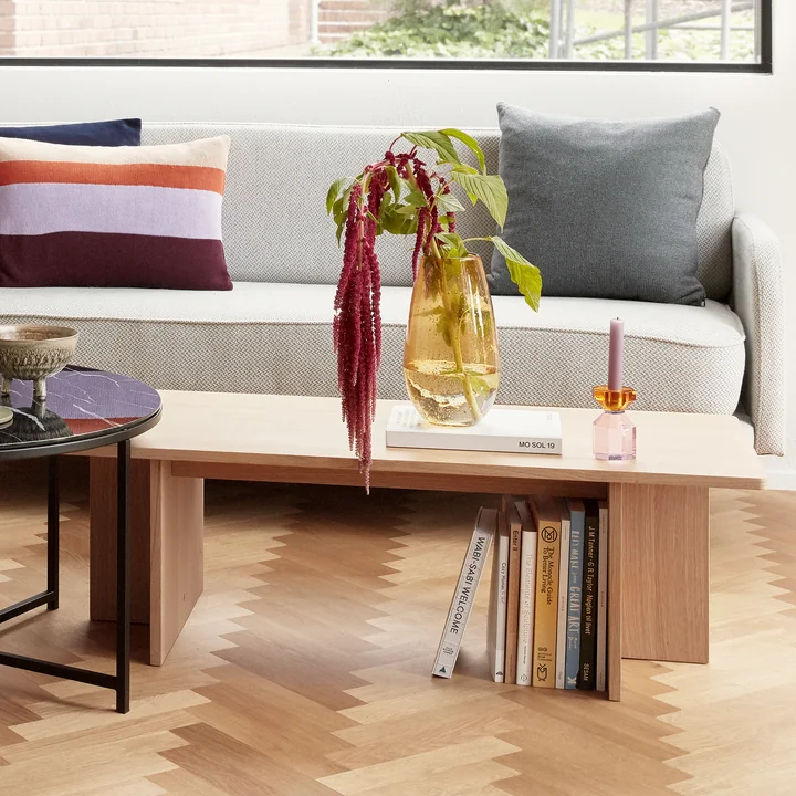 Hübsch Interior - Align Bank, L 85 cm, eiken natuur