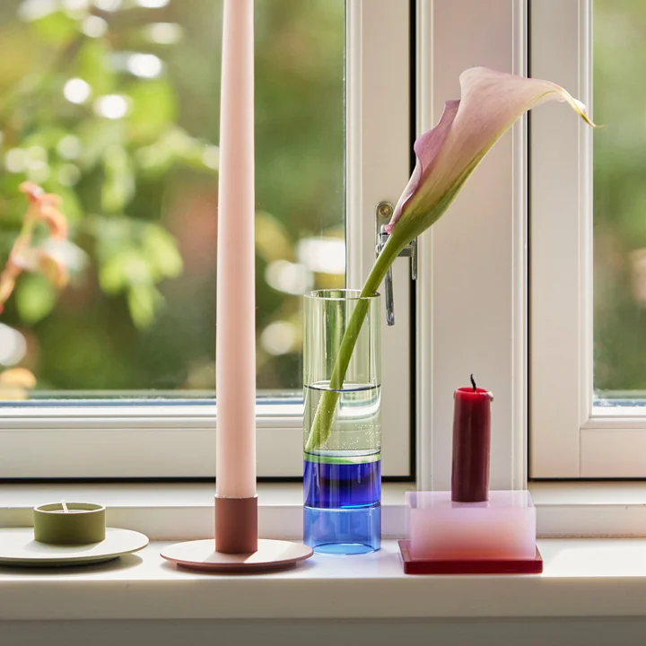 Hübsch Interior - Dust Kaarshouder, roze