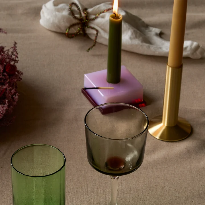 Hübsch Interior - Dust Kaarshouder, roze