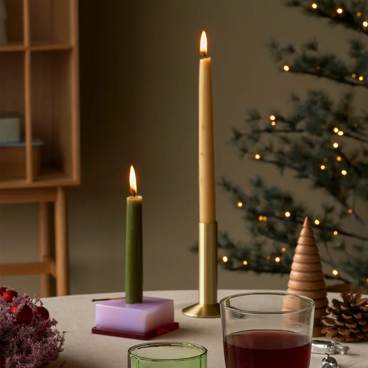 Hübsch Interior - Dust Kaarshouder, roze