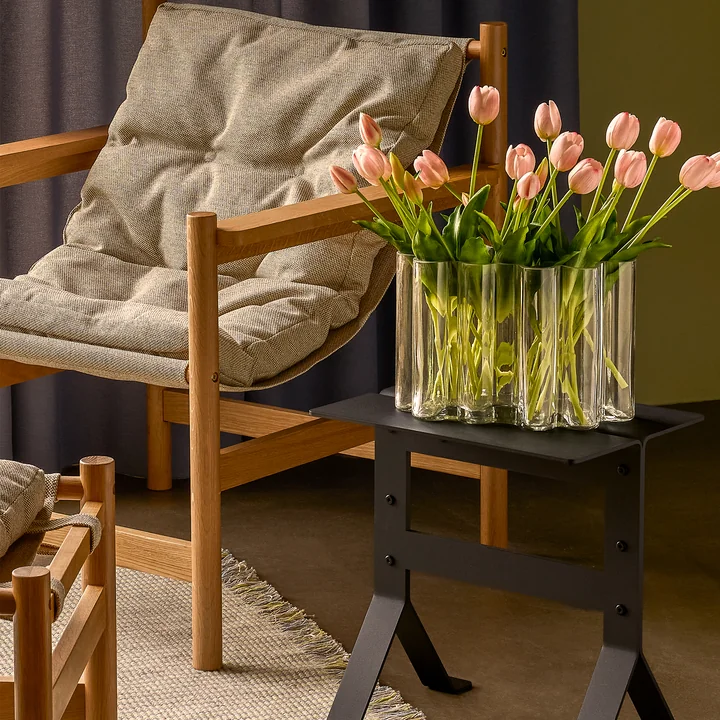 Hübsch Interior - Heritage Loungestoel natuurlijk eiken / beige